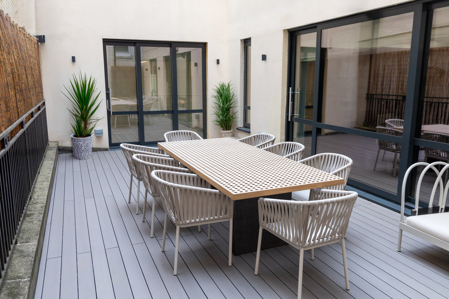 Silver FR Class B fire-rated composite decking